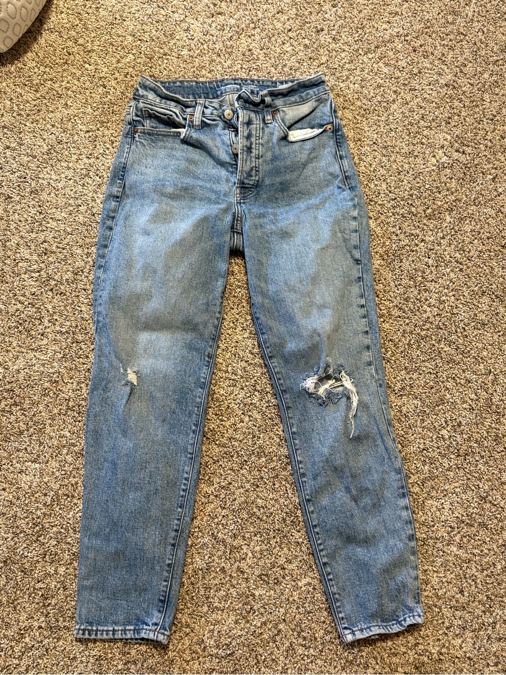 Old Navy OG Women’s Blue Distressed High-Rise Jeans